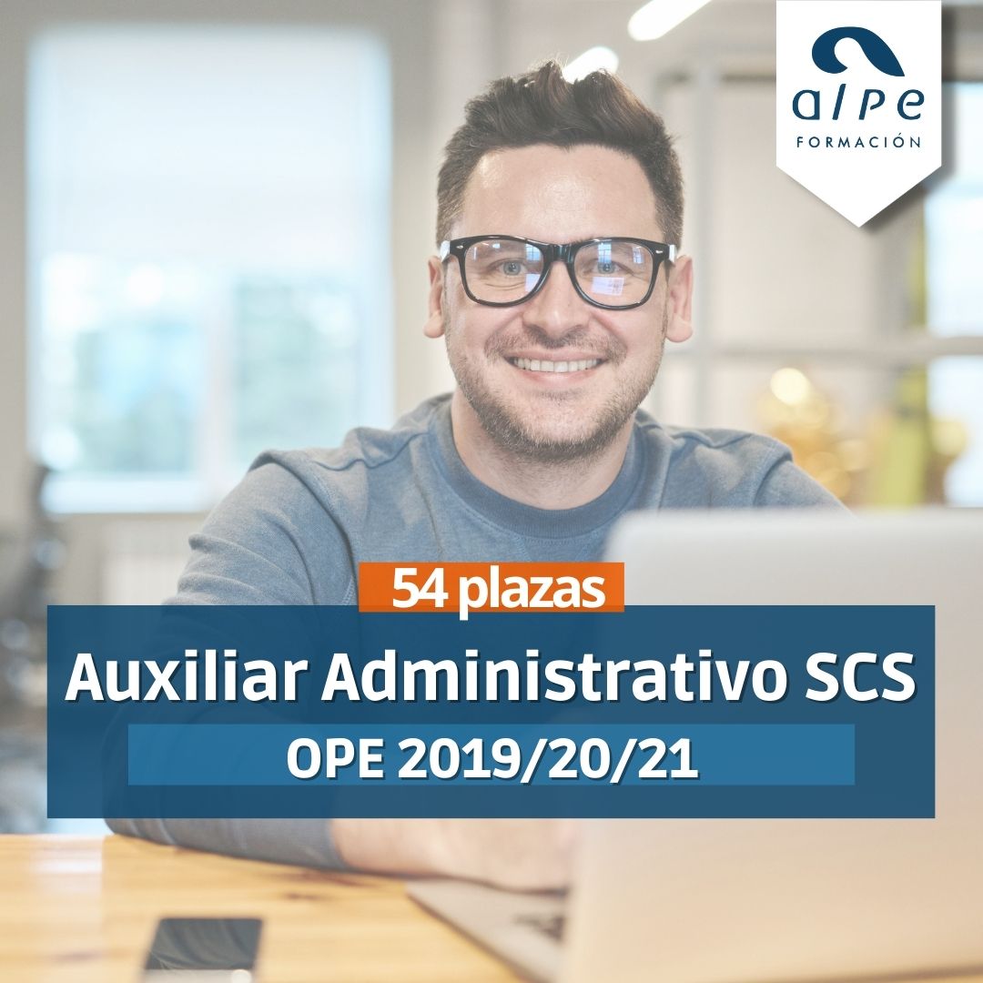oposiciones auxiliar administrativo Servicio Cántabro de Salud . Academia de oposiciones Alpe Formación